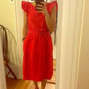 Cynthia Rowley red cocktail dress